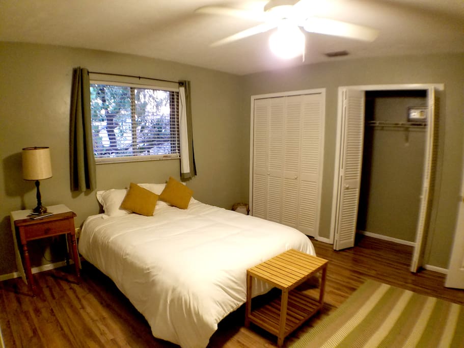 Very comfortable space. Closet includes programmable safe.