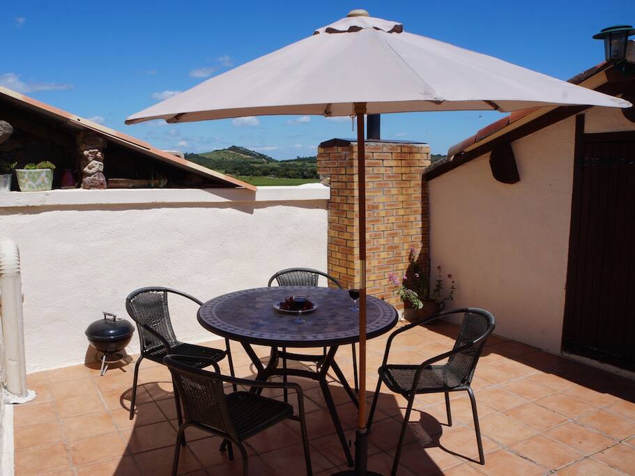 ~ from a spacious private roof terrace
