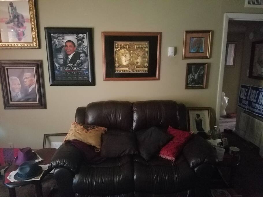 Wall art in living room