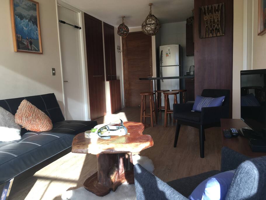 Vista sala y cocina