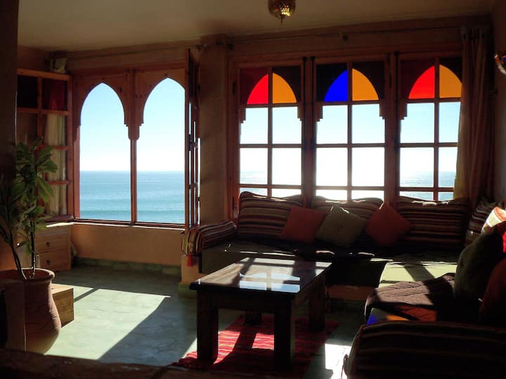 Seaview Top Floor Bay Apartment Surf  Sun  Beach - Taghazout
