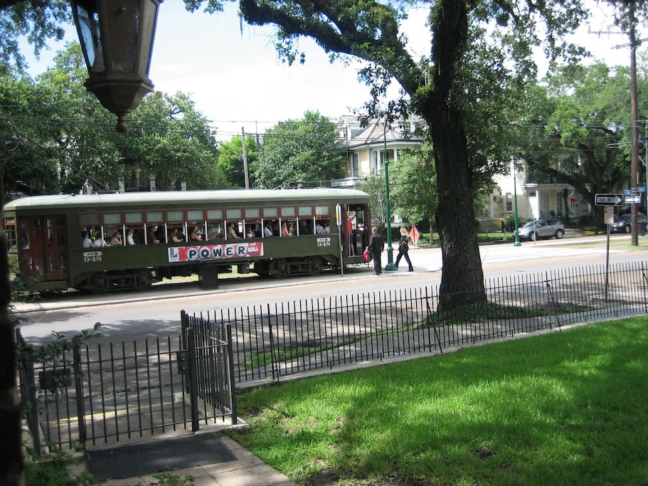 on the streetcar line!