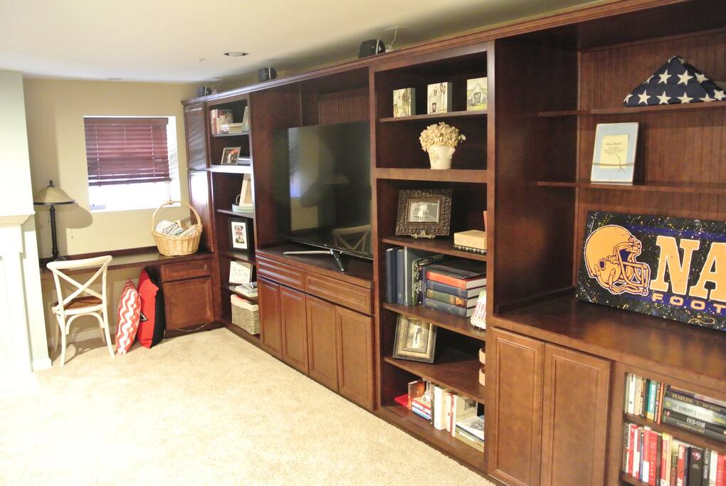 Finished Basement with 60" Smart TV