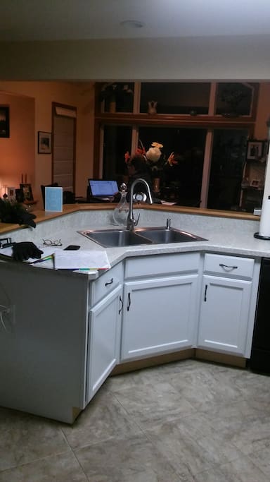 Kitchen with all the modern appliances.