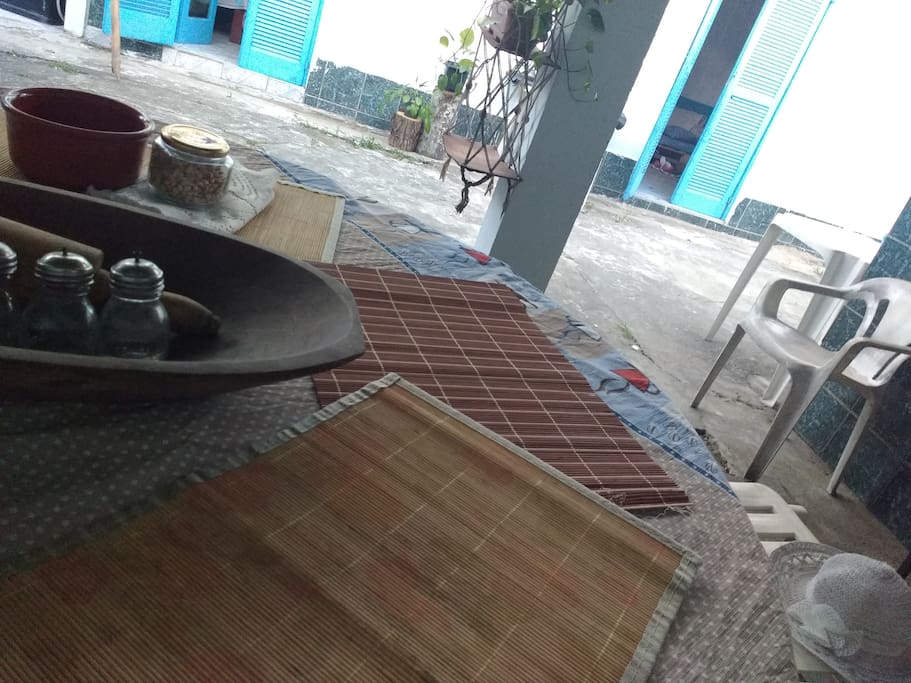Área externa da casa,