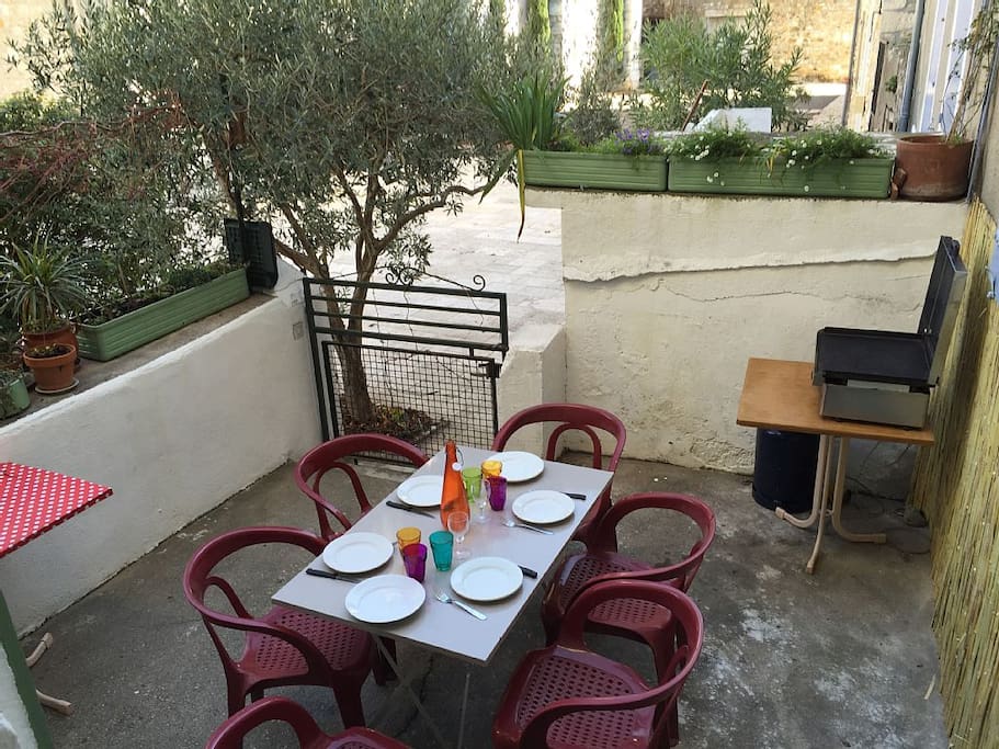 terrasse, grill