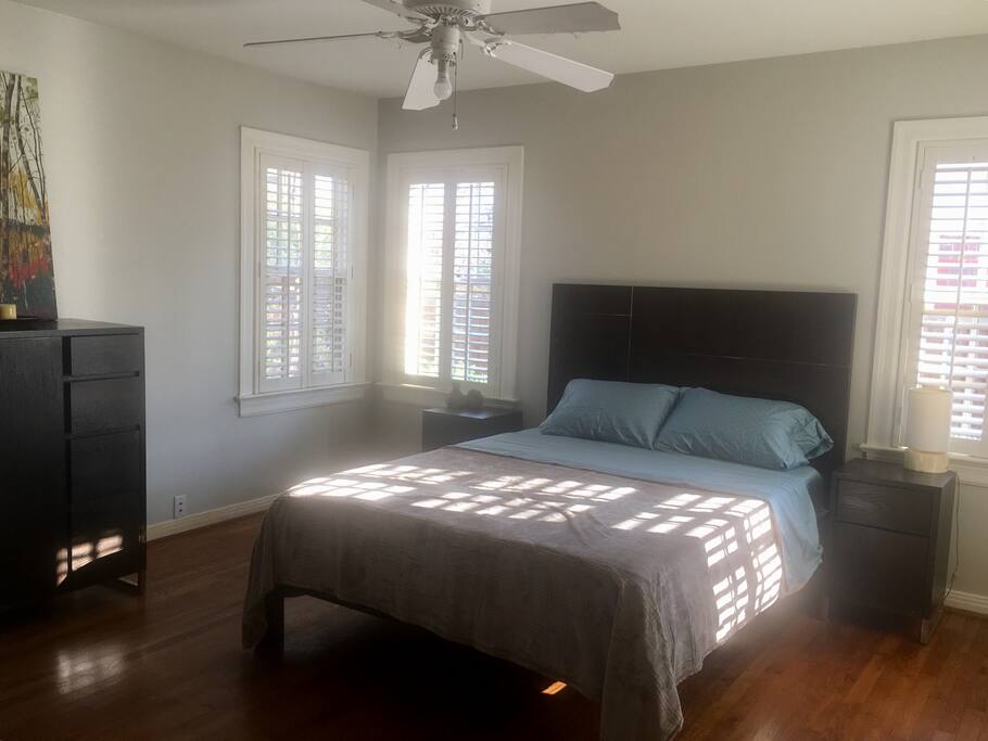 Memory Foam bed with new bedding