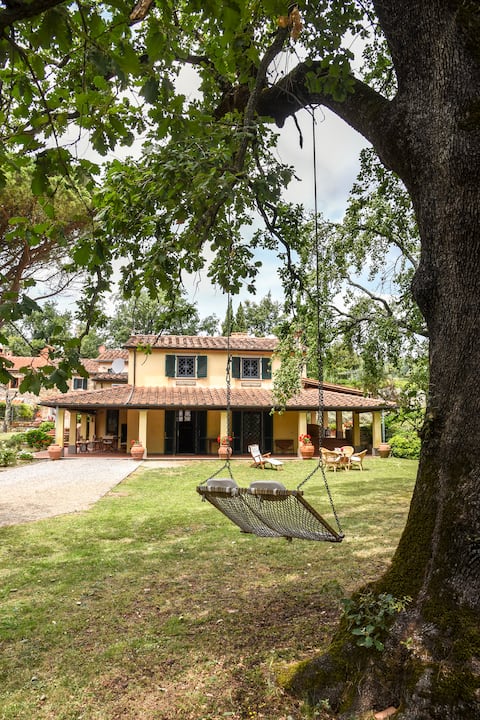 Ancient barn in Tuscan countryside near Florence