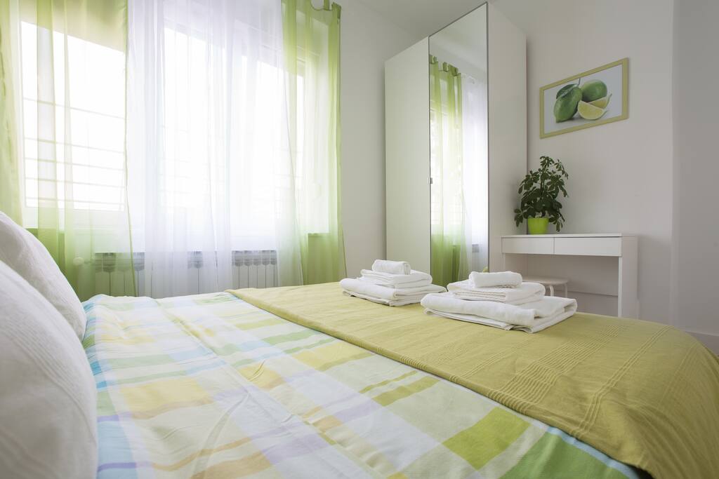 Main bedroom in sunny day