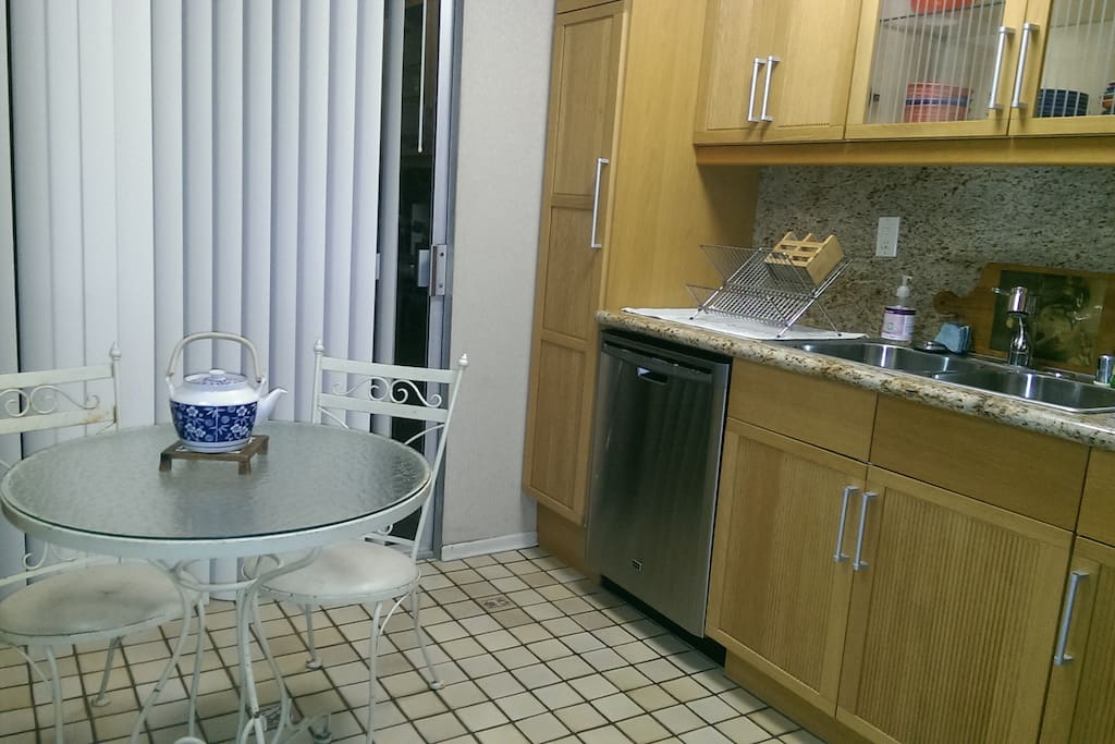 Kitchen with dishwasher. Front unit leads to balcony!