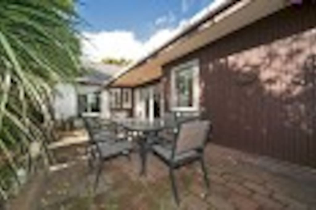 outdoor entertainment area