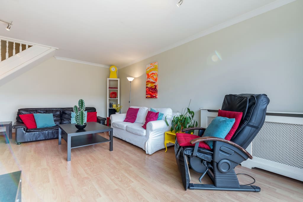 Spacious living room with private terrace