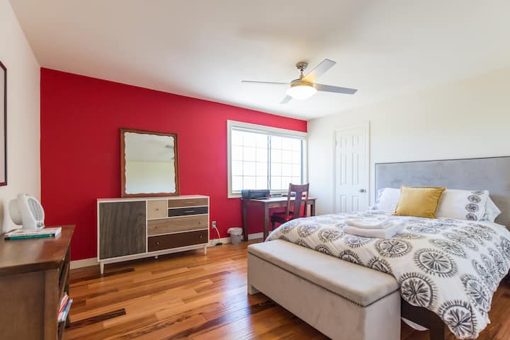 Red Guest Room