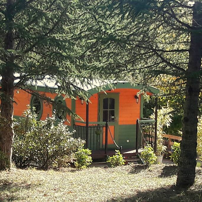 Roulotte construite sur mesure : unique au monde ;-)