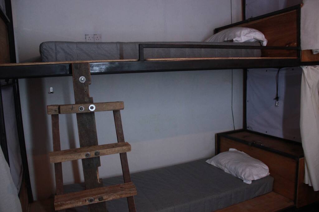 The beds.