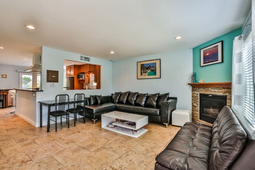 Living room with 2 sofa beds