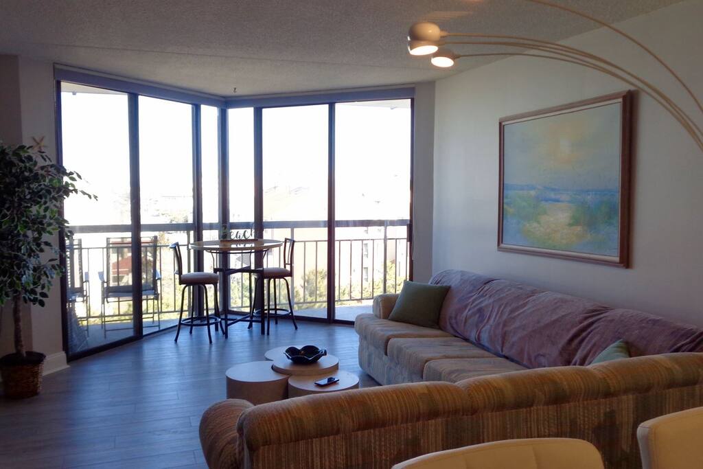 Living Room with Large Flat Screen TV