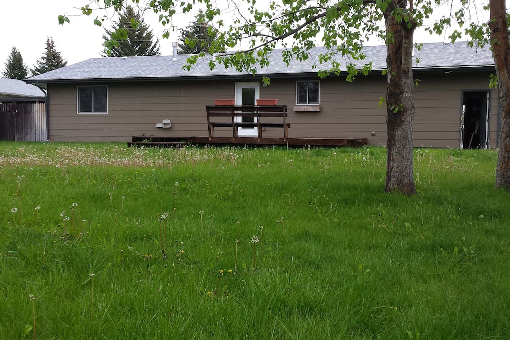 This is the backyard. Pets welcome!