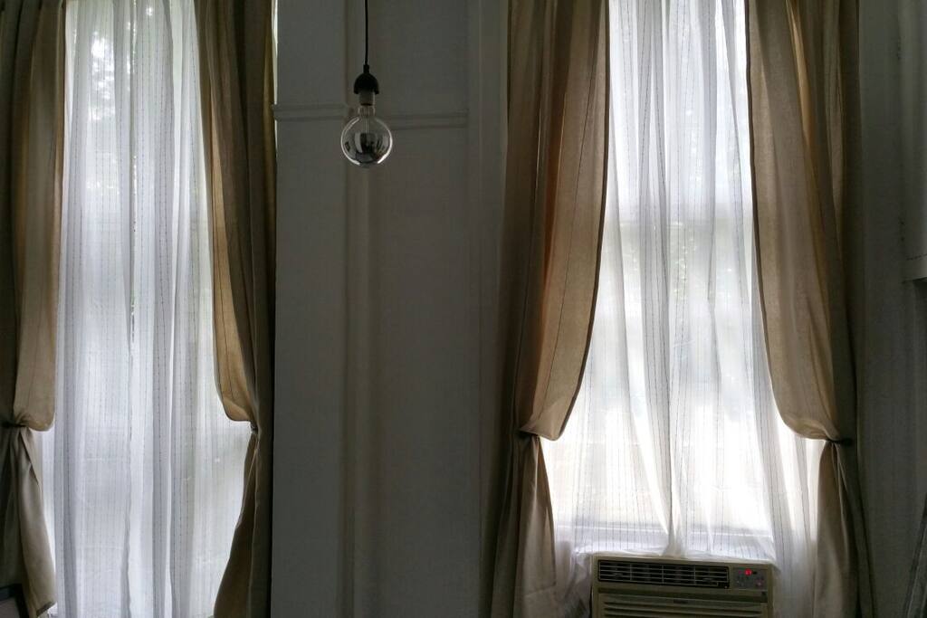 Windows with garden views