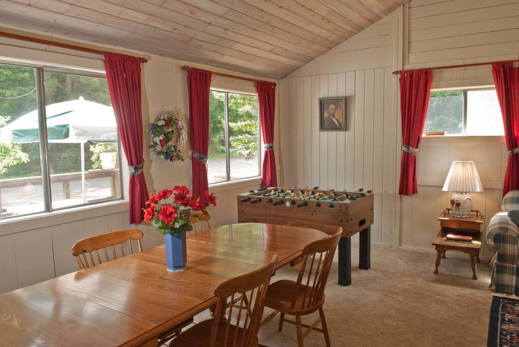 Dining room big enough for many to tell stories as they enjoy your home cooked meals