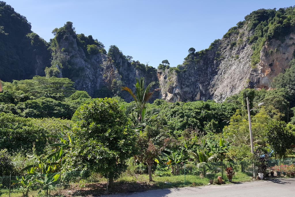 Right in front is limestone hills formed millions of years ago.