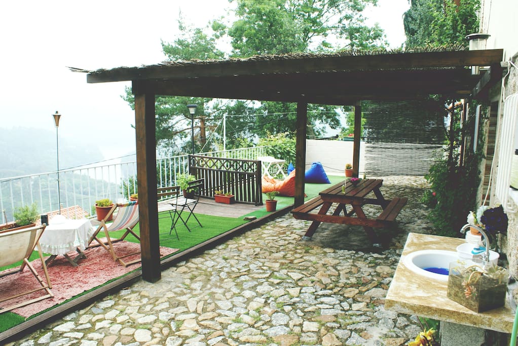 Great terrace with many leisure motifs