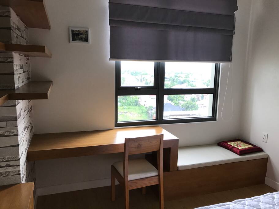 Desk in the bedroom.