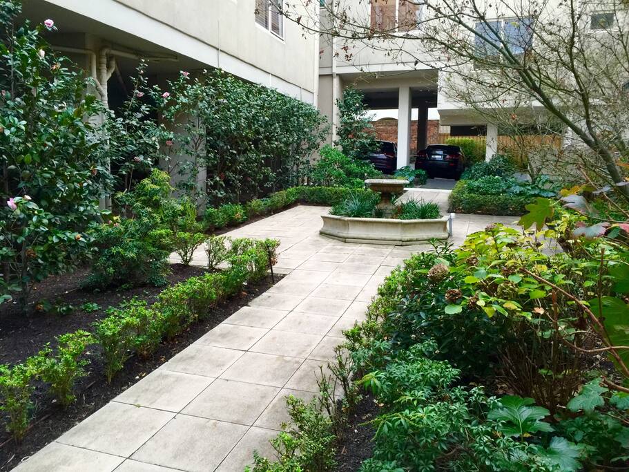 An internal courtyard of the complex