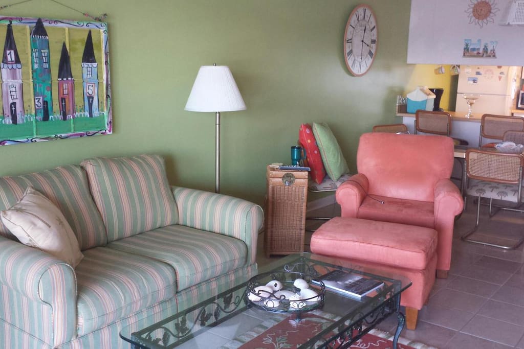 The living room: Plenty of room to relax and relive all the great moments you had at the beach that day.