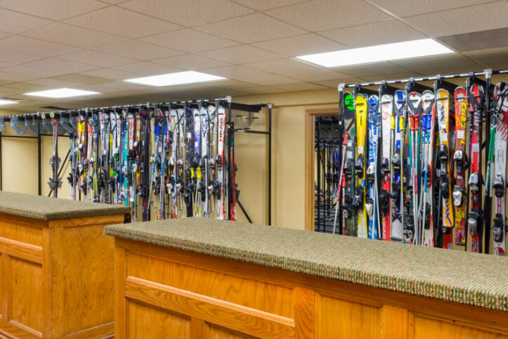Private ski storage for guests