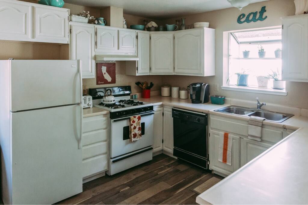 Tea and coffee are provided for you to enjoy. You are welcome to use the fridge, microwave or stove at your convenience.