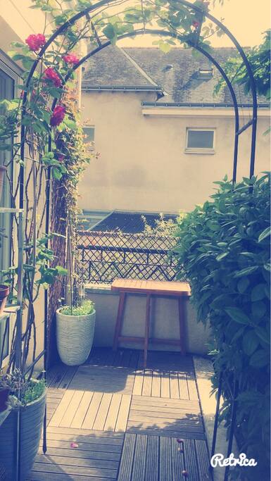 Terrasse en extérieure agréable et zen.