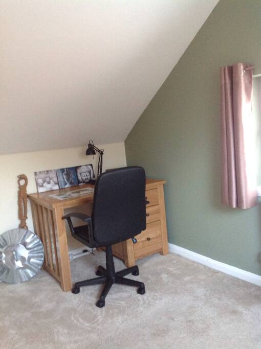 Spacious desk area