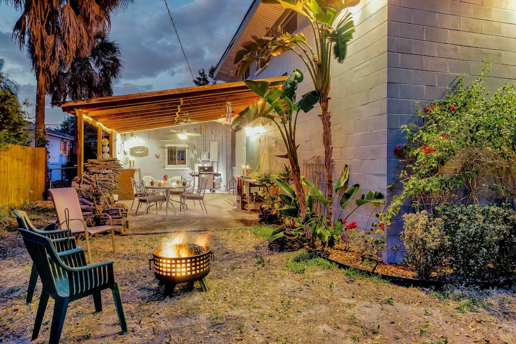 Fun patio to hang out day or evening