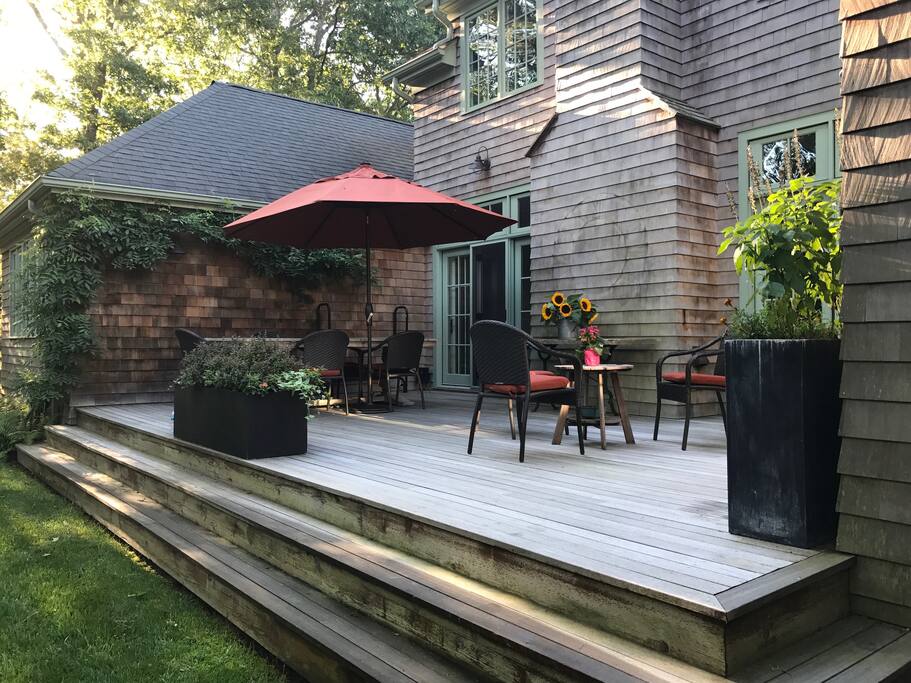 Back porch perfect for coffee