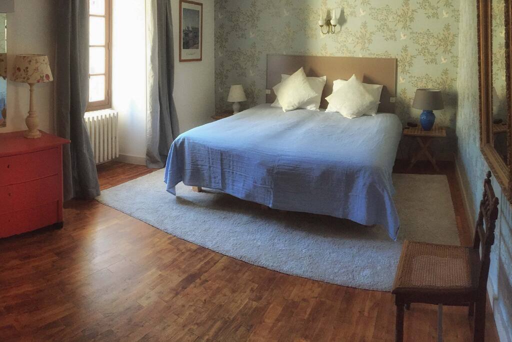 Master bedroom upstairs, two single beds