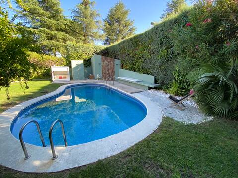 Garden Design Chalet +Pool