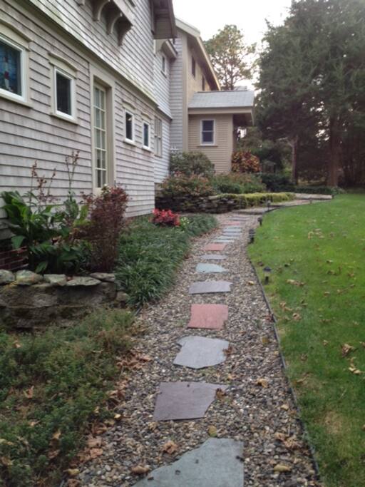 Walk from private parking