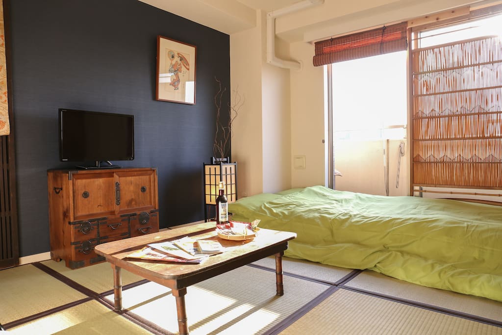 You can have experience in Japanese traditional's apartment.