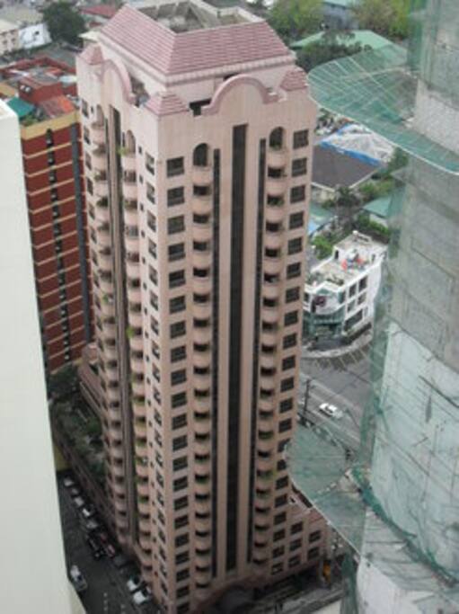 This is how the building looks from afar.