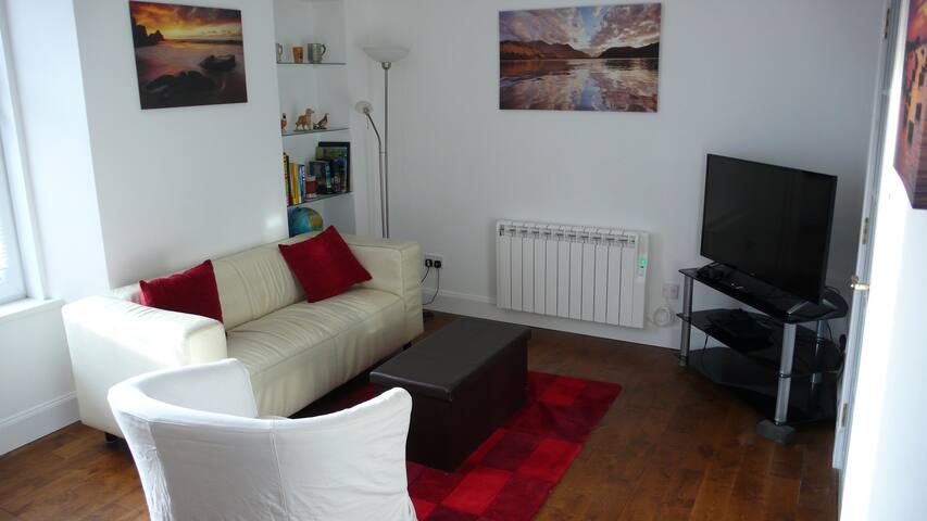 Modern town centre living space for two.