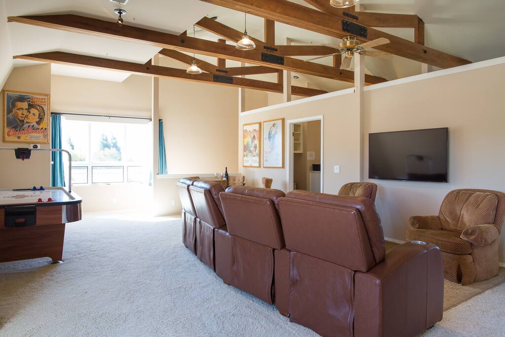 Comfortable recliner chairs in living room for TV viewing or just relaxing