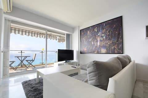 Successful Airbnb property: 28 prom des Anglais-One room 43m² terrace sea view in Rue De France