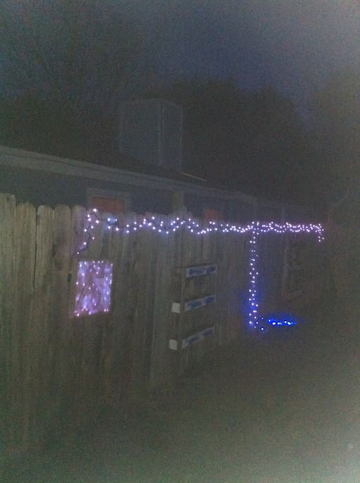 I love my calming blue lights and you can come out and enjoy your night.