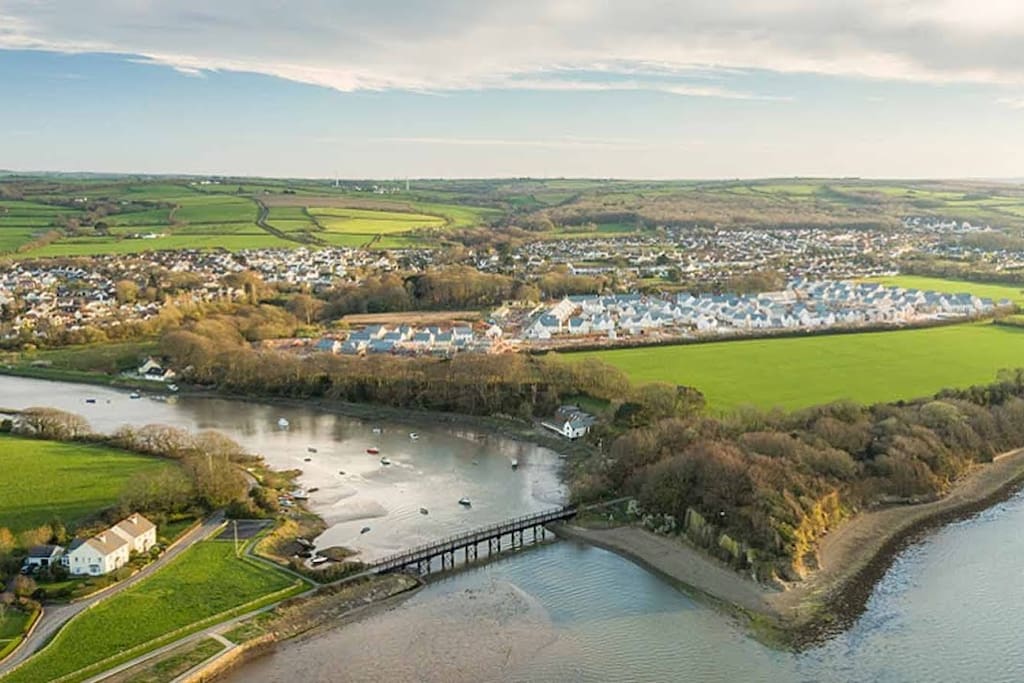 This is the view of Riverside park, our estate, on the right hand side looking back from Fremington Quay. We have access onto the Tarka trail.