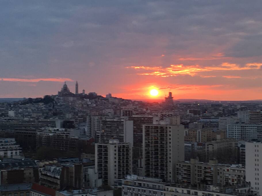 La vue au coucher du soleil