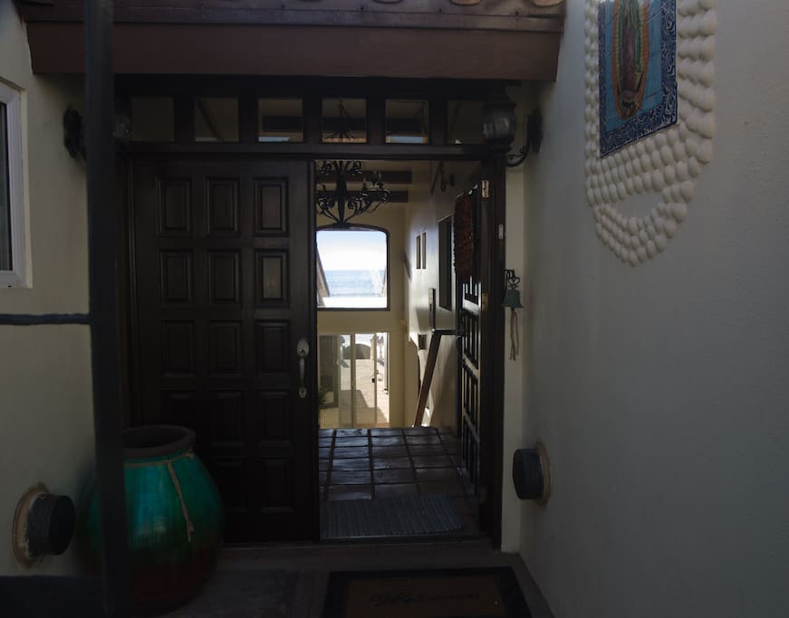 Front entrance. You can even see the sea from here!
