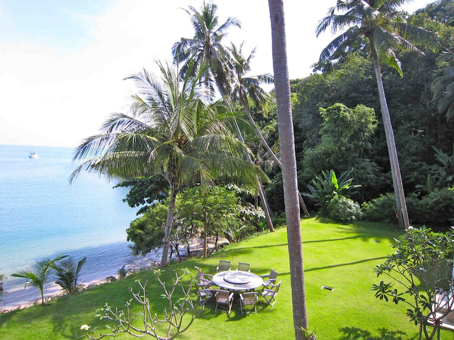 The garden tropical landscape beach front