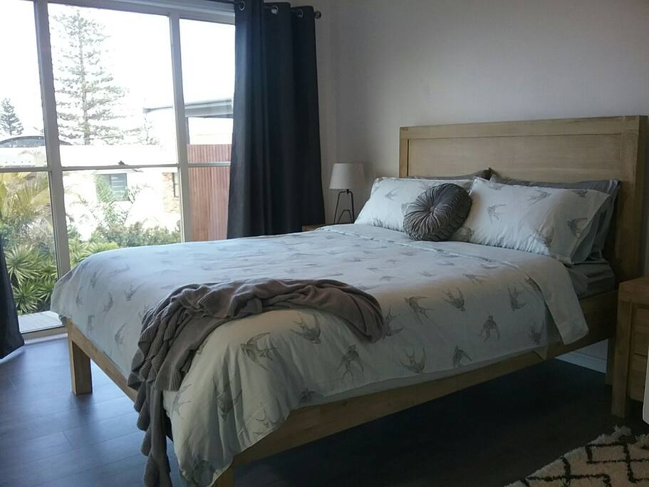 comfy Queen bed.
