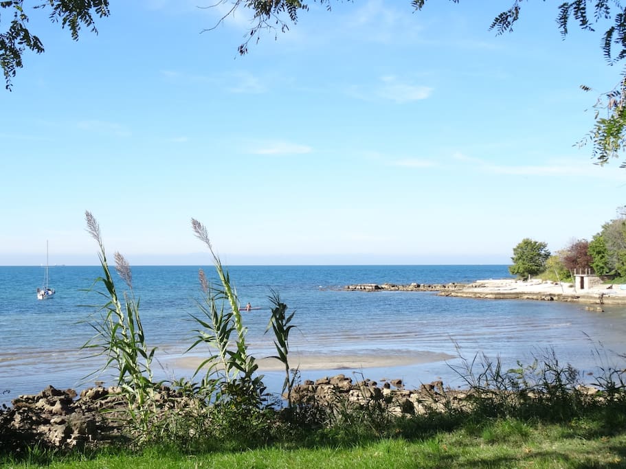 Sandy beach in the area.